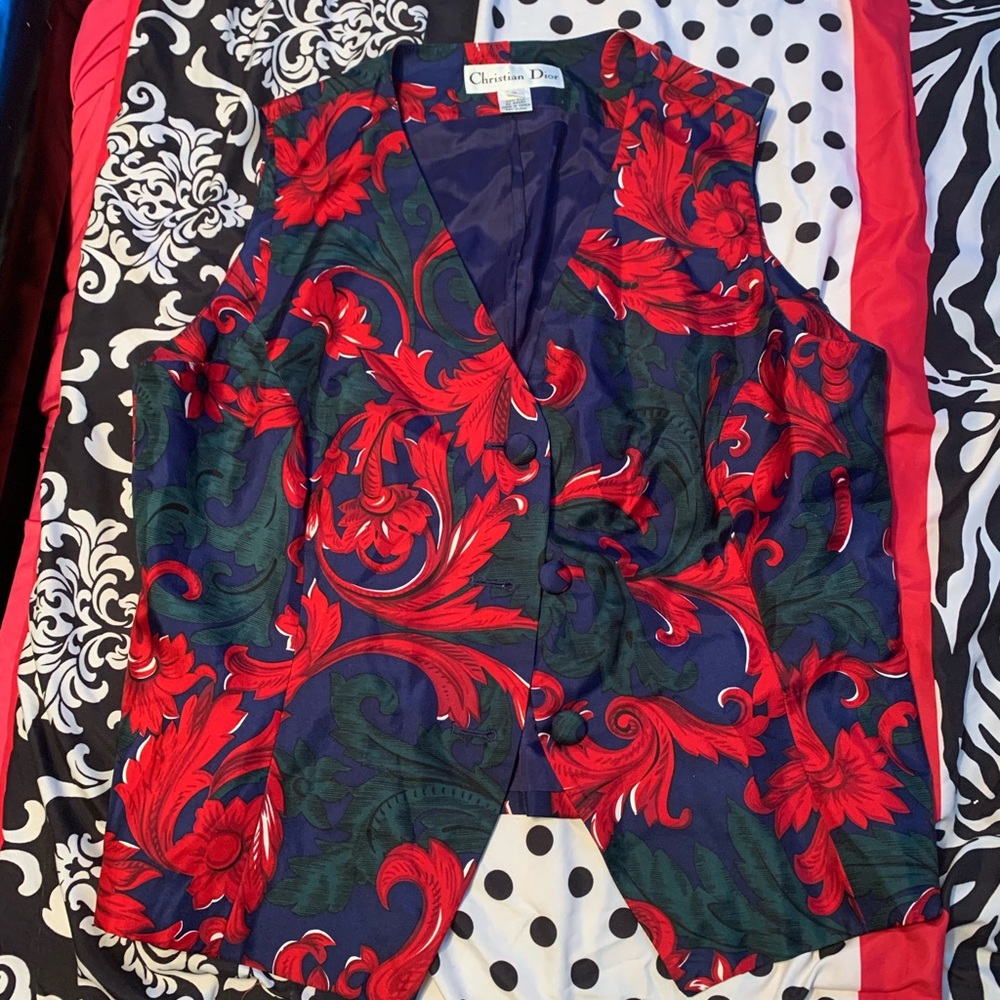 Christian Dior Silk Floral Vest
